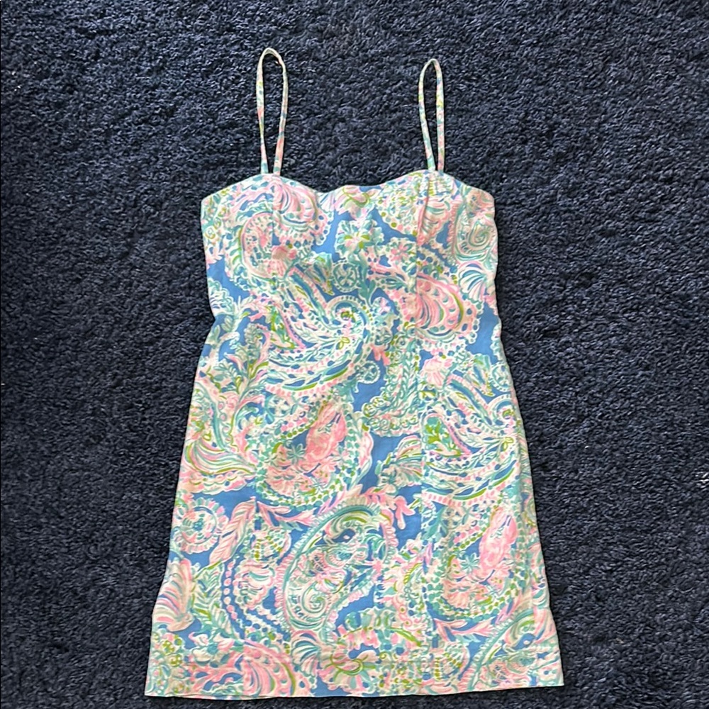 Lilly Pulitzer Floral Print Spaghetti Strap Dress